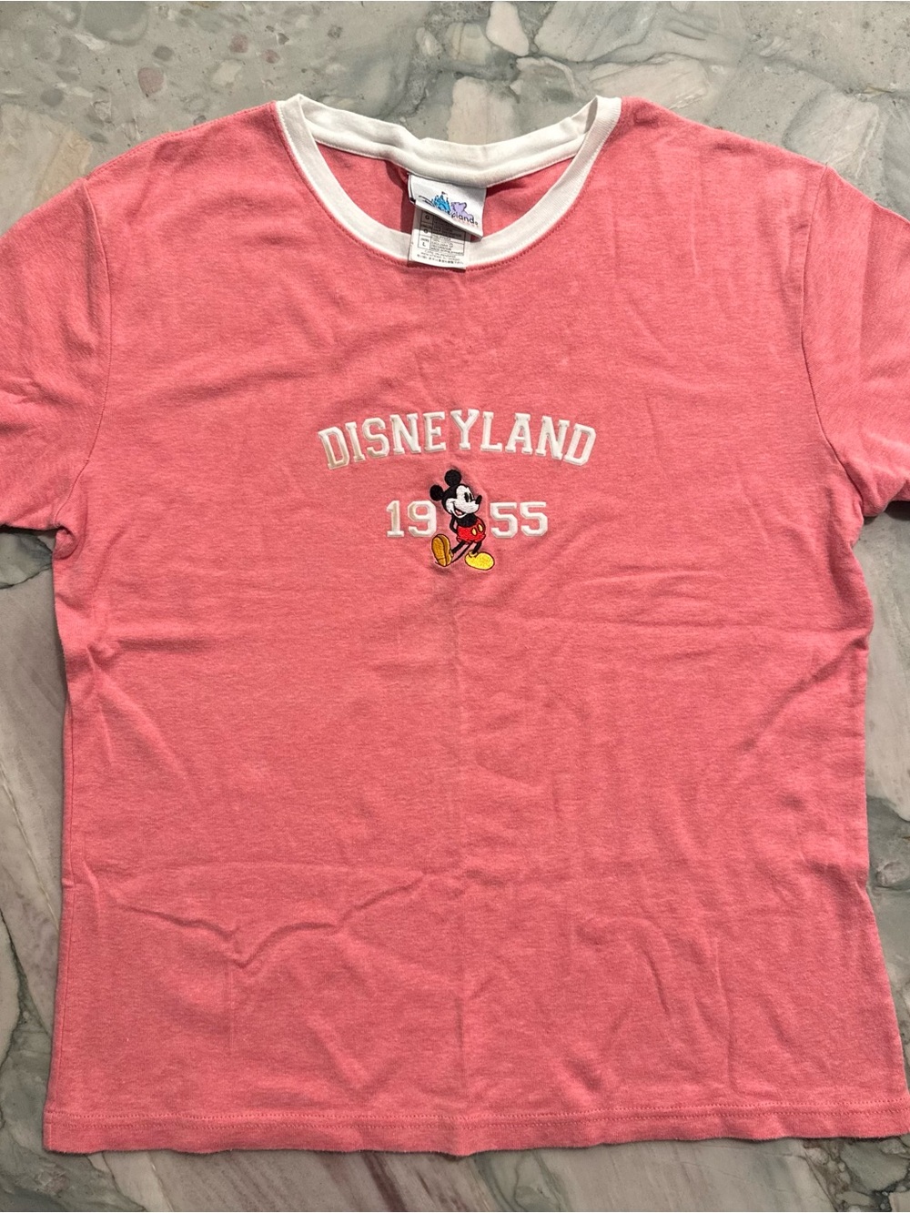 Vintage Disneyland 1955 Pink Cotton T-Shirt Size L